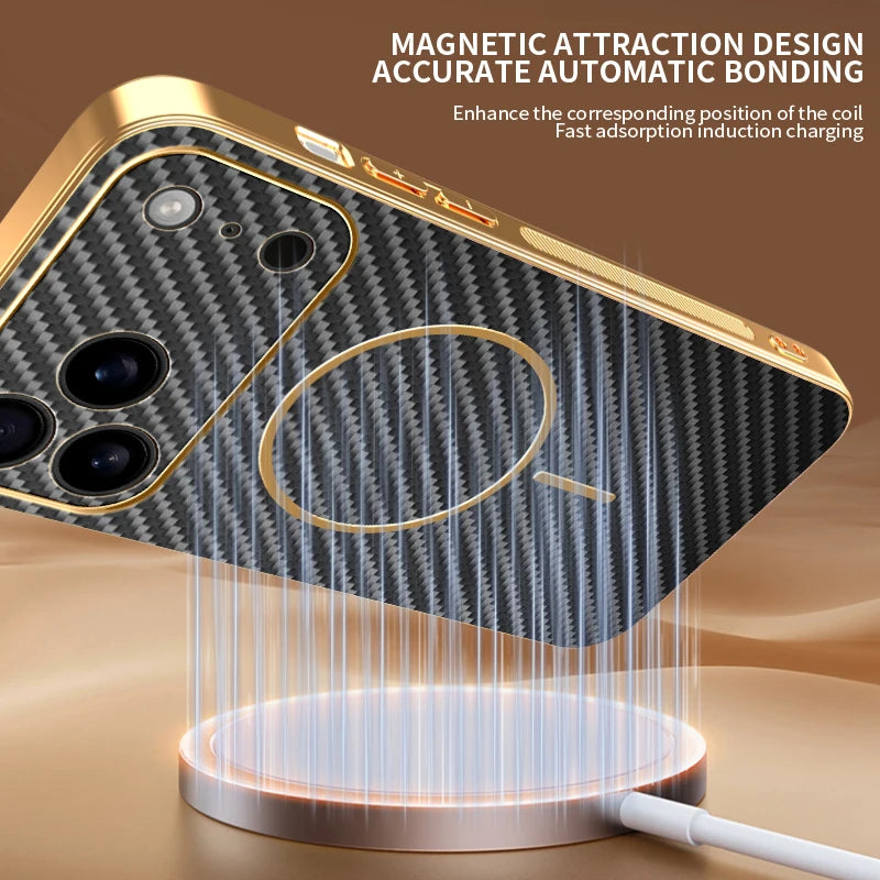 Capa Magnética Premium – Proteção Inteligente e Carregamento Sem Fios para iPhone