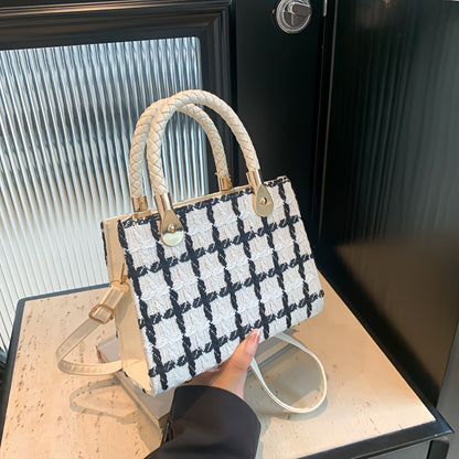 Mala Messenger Xadrez de Luxo – Sofisticada, Compacta e Versátil para Todas as Ocasiões