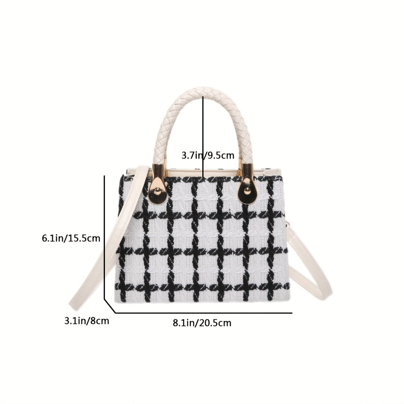 Mala Messenger Xadrez de Luxo – Sofisticada, Compacta e Versátil para Todas as Ocasiões