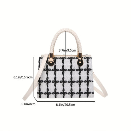 Mala Messenger Xadrez de Luxo – Sofisticada, Compacta e Versátil para Todas as Ocasiões