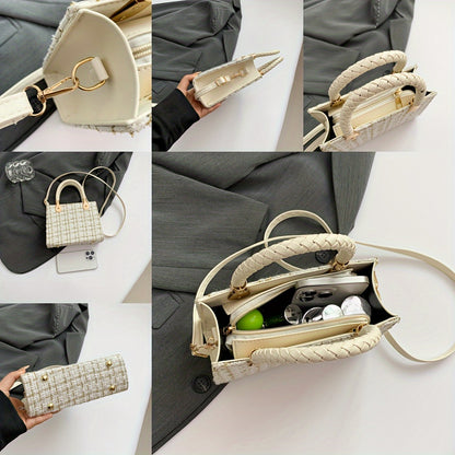 Mala Messenger Xadrez de Luxo – Sofisticada, Compacta e Versátil para Todas as Ocasiões